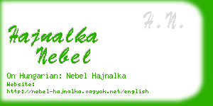 hajnalka nebel business card